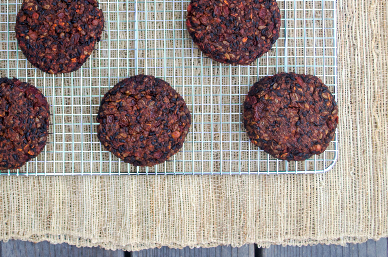 Garbanzo Beet Veggies Burger Patties Cooked