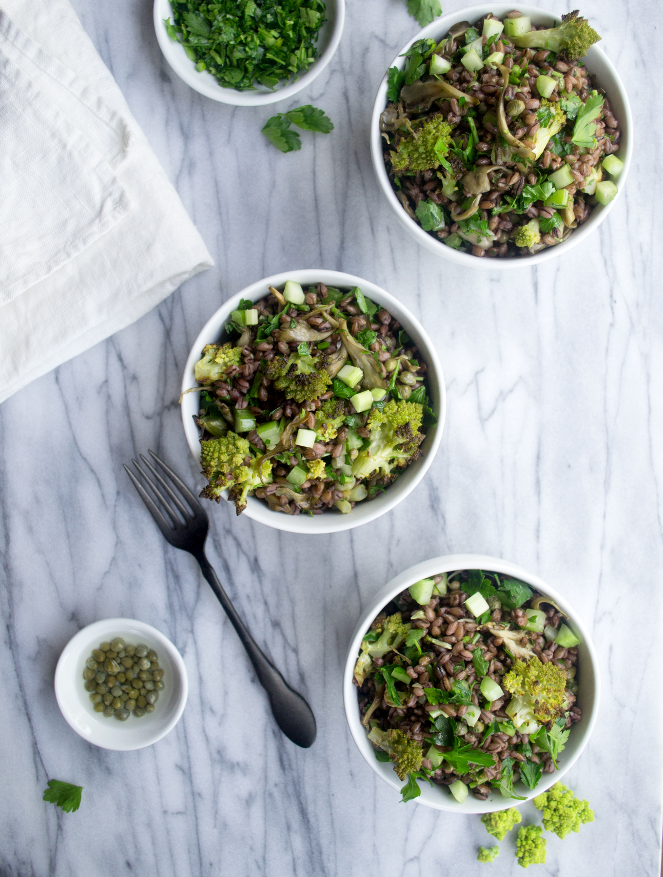 Purple Barley Romanesco Salad