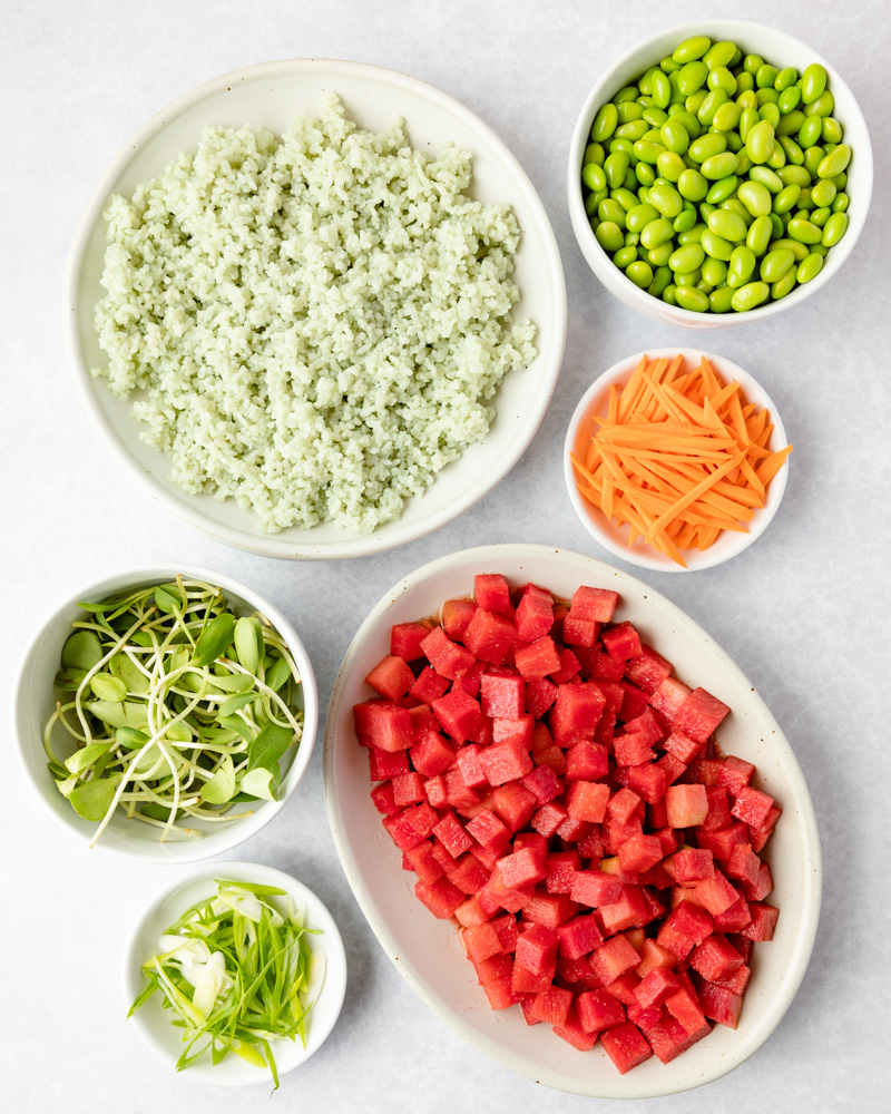 Vegan Poke Bowl Ingredients