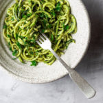 Zucchini Noodles With Walnut-Parsley Pesto