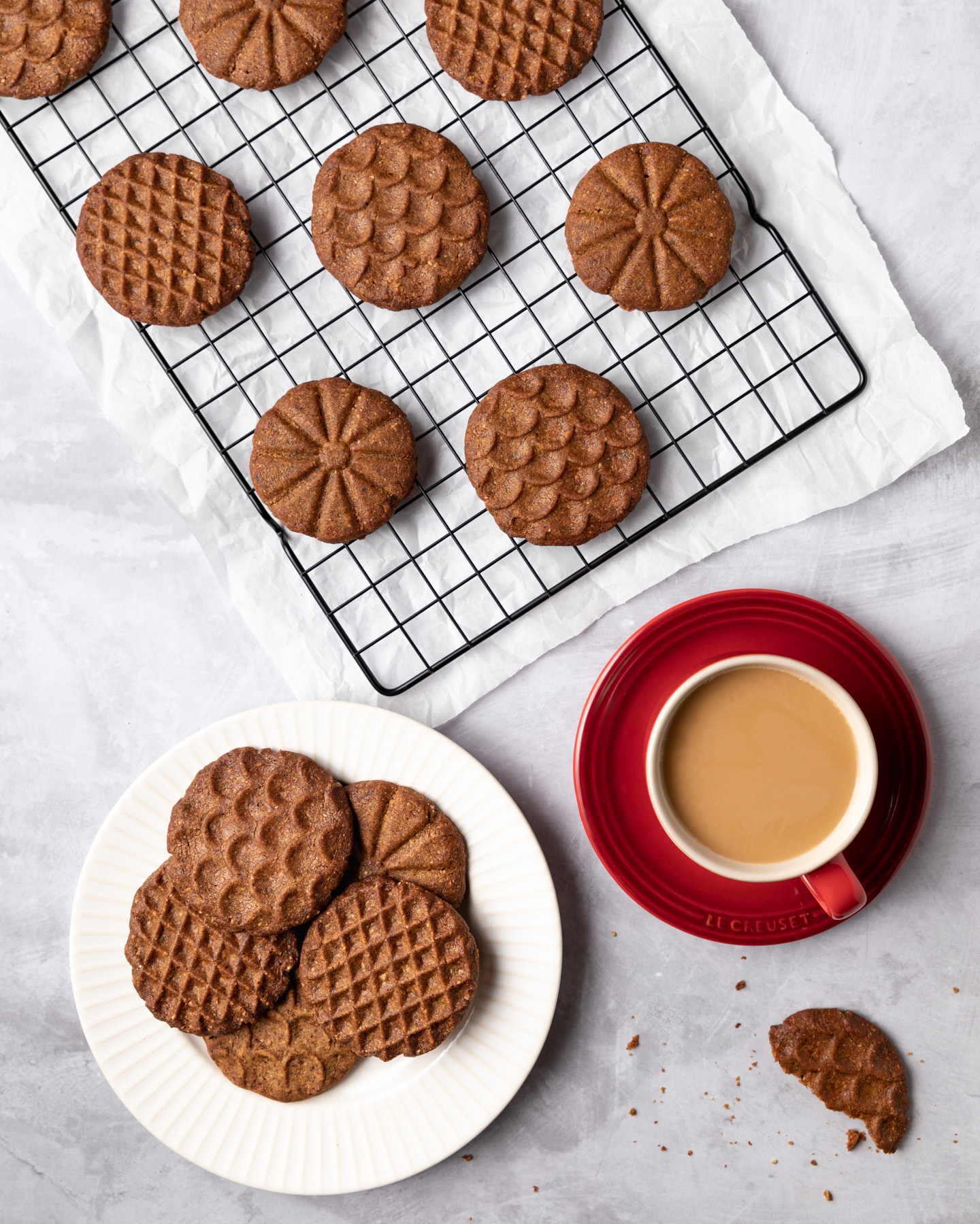 Coffee Hazelnut Shortbread Cookies