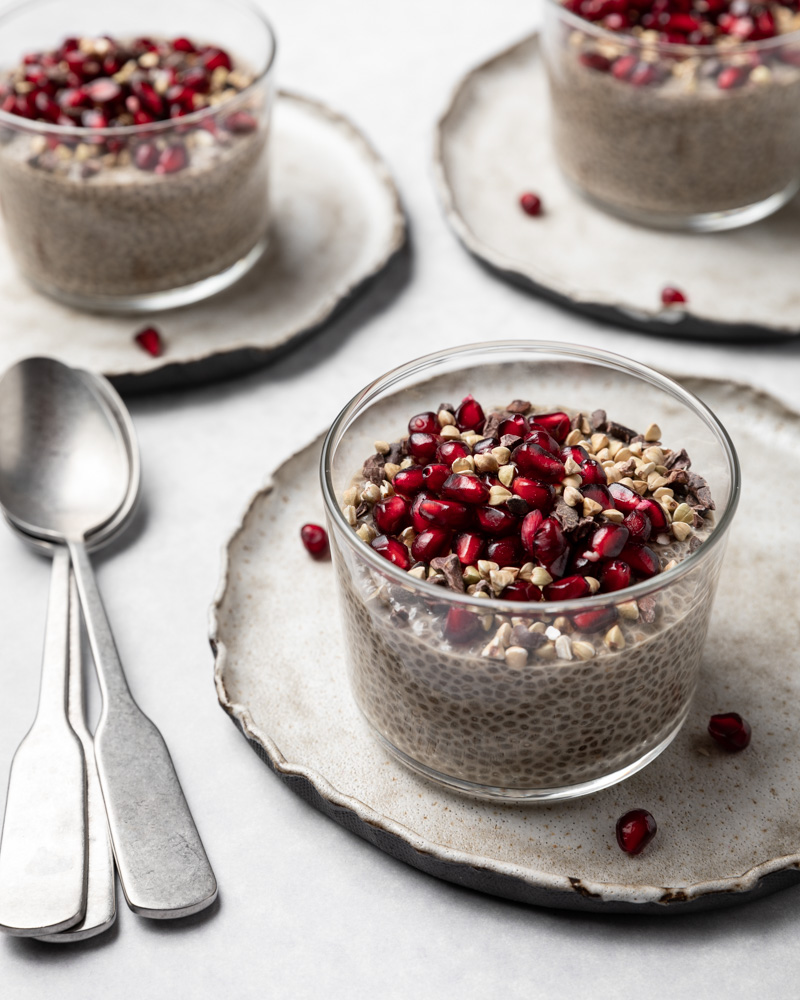 Pomegranate Chia Pudding Finished