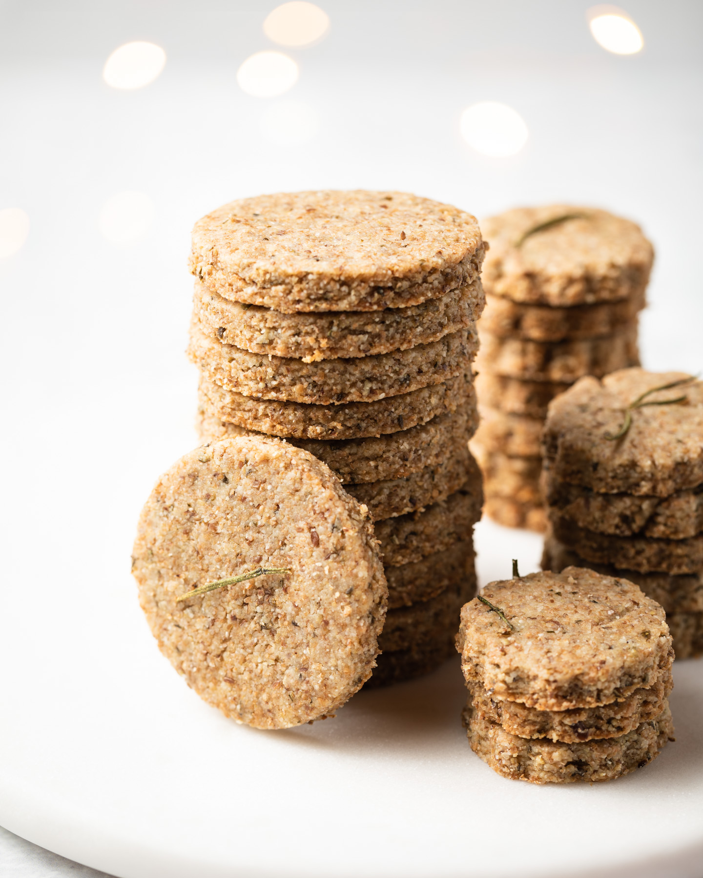 Rosemary Lemon Shortbread Cookies ready to be enjoyed