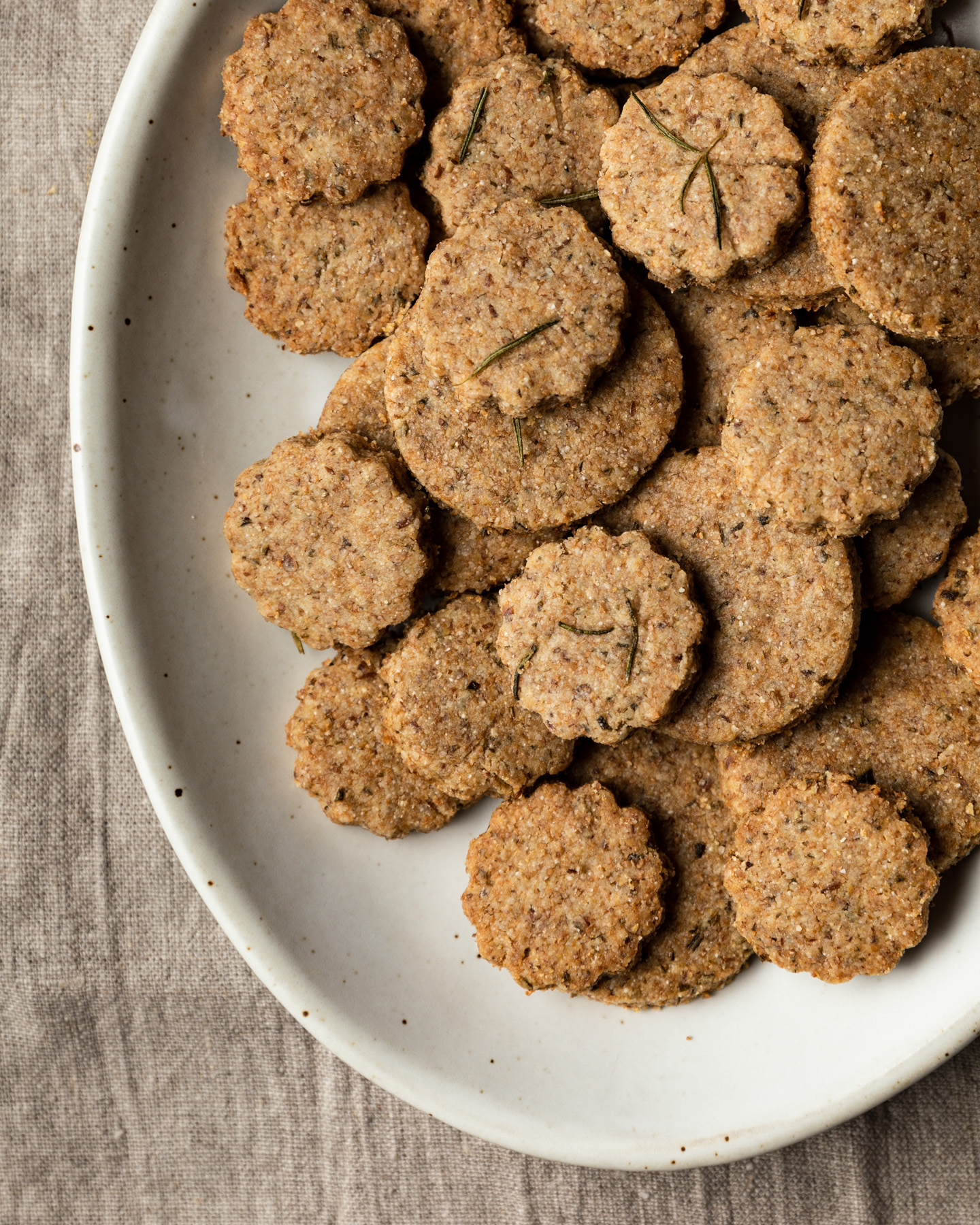 Rosemary Lemon Shortbread Cookies ready to be enjoyed