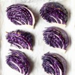 Roasted Red Cabbage wedges straight out of the oven.